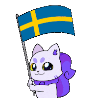 Flag Sweden Sticker by Lucky Kat Studios