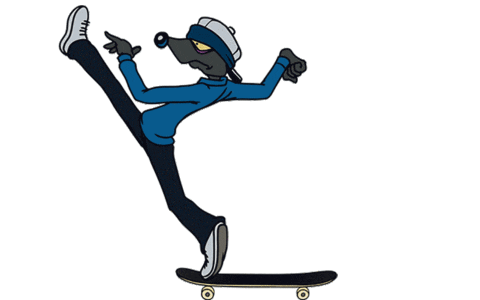 Skateboarding Sticker