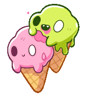 Ice Cream Love Sticker by yudoart
