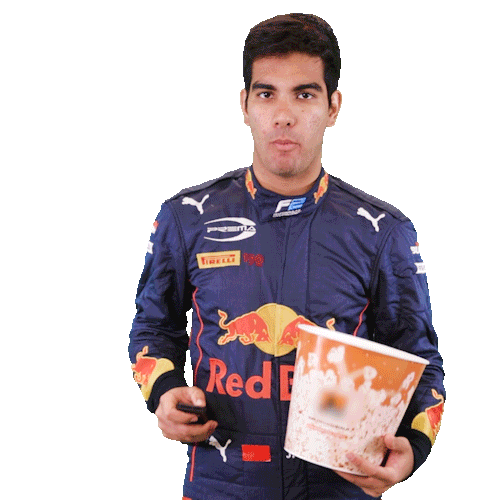 Red Bull Eating Sticker by Prema Team
