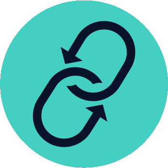 InterOperate technology navy teal automation Sticker