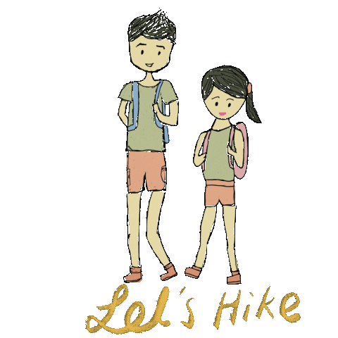 Hiking Sticker by Jusjetta