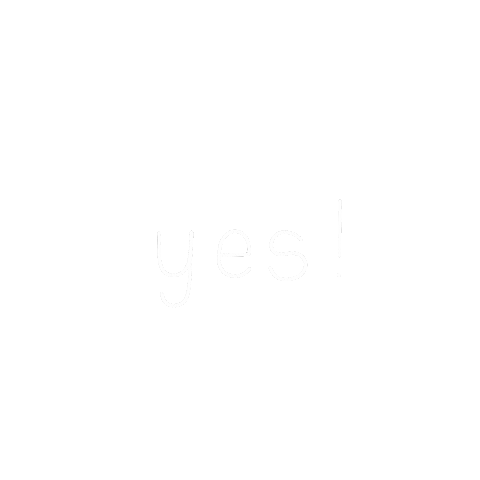 Minimalism Yes Sticker