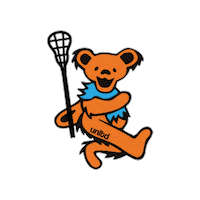 lacrosseunlimited bear lacrosse lax grateful dead Sticker
