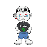 White Monkey Red Earring Sticker by Zhot