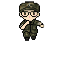 Pixel Run Sticker
