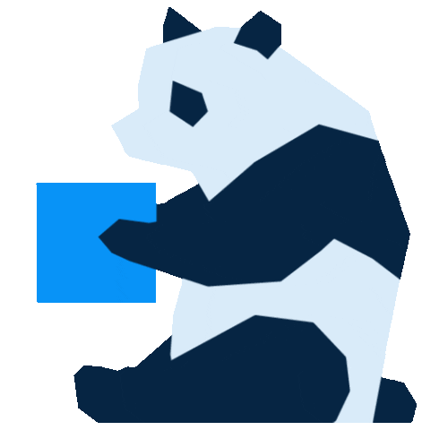 Panda Bear Pixel Sticker by NJI Media