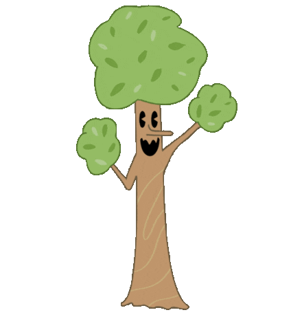 luaart giphyupload tree cheerleader dancing tree Sticker