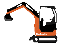 Construction Excavator Sticker by Kubota UK