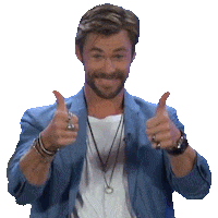 Chris Hemsworth Thumbs Up Sticker by Team Coco