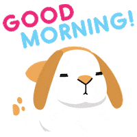 Good Morning Yawn Sticker by rabbitomart