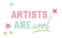 Art School Hearts Sticker by Anders Ruff Workshop