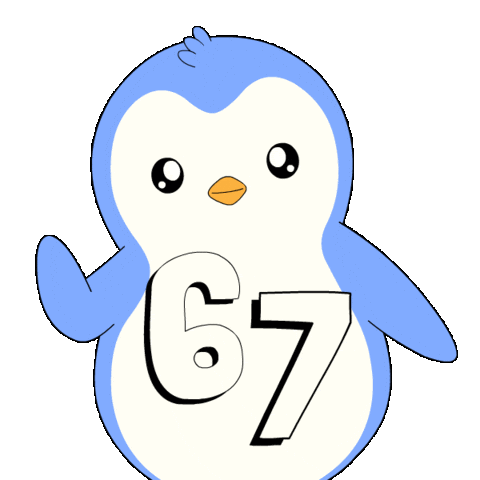 6 7 Penguin Sticker by Pudgy Penguins