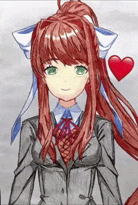 mrblackluma ddlc monika doki GIF