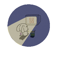 PAKYAU2022 netflix movie night rabbit Sticker