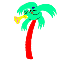 Palm Tree Dancing Sticker by City of San José Office of Cultural Affairs