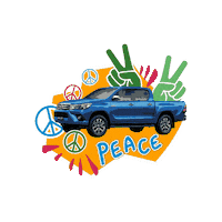 ToyotaFamily peace toyota toyotafamily toyotahilux Sticker