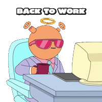 Good Morning Hello Sticker by Quirk Life Studios