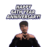 64 Year Anniversary Sticker
