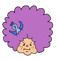 Bird Afro Sticker