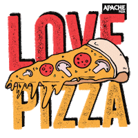 apachepizza love pizza lovepizza apachepizza Sticker