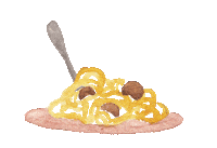 Pasta Watercolor Sticker by four things paper
