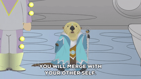 merging other self GIF by South Park 