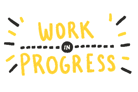 work in progress Sticker by Pat Mapili
