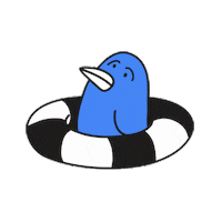 Sad Bleu Sticker by OMYMAISON