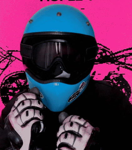 Dance Helmet GIF by Motoveli Motorcycle Zine
