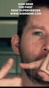 emilio insolera deaf superhero GIF by SIGN GENE