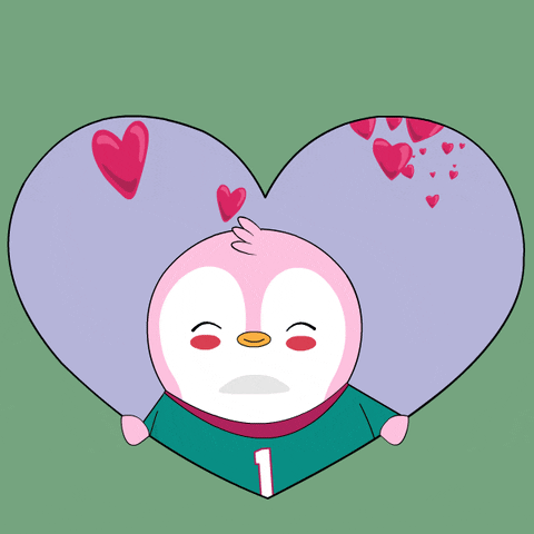 I Love You Hearts GIF by Pudgy Penguins