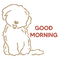 Good Morning Dog Sticker by HeySimply