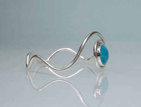 halimaclaren giphygifmaker wave jewelry silver GIF