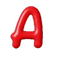 A Letter Text Sticker