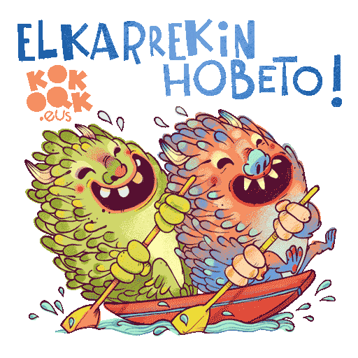 kokoakgara together boat kayak juntos Sticker