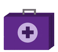 quatraCare love health purple care Sticker