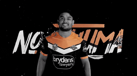 celebrate carmelo anthony GIF by Wests Tigers
