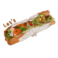 Asian American Vietnamese Food Sticker