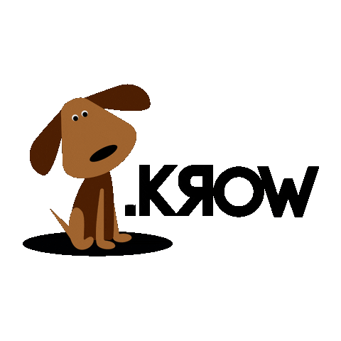 KROWWORK giphyupload dog Sticker