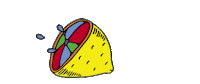 pizzabombari pizza lemon citroen aubergine Sticker