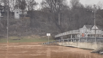 Creek Overflows in West Virginia After Excessive Rainfall