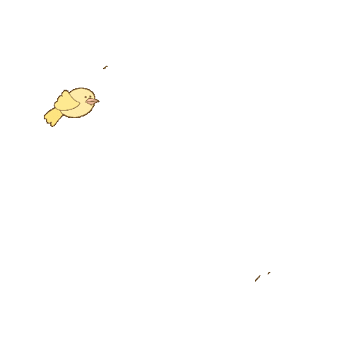 Flying Yellow Bird Sticker