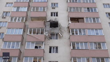 Vehicles, Apartments Damaged as Strikes Hit Residential Zones in Kyiv