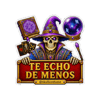 Te Echo De Menos Skull Sticker