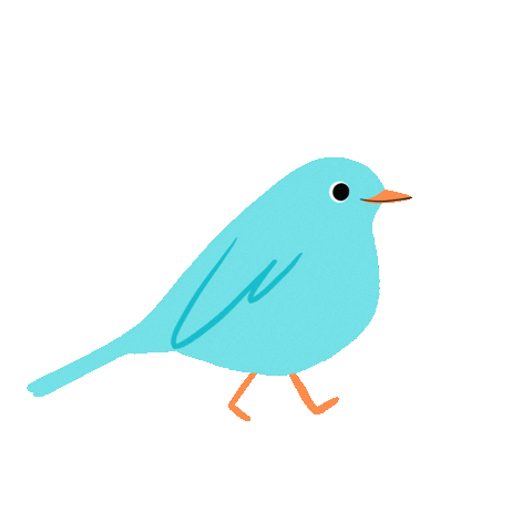 laurasotomiranda giphyupload kawaii walking cutebird Sticker