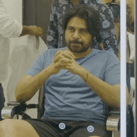 Pawan Kalyan Hair GIF by Sharat North America Exhibition