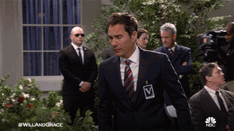 Chasing Debra Messing GIF by Will & Grace