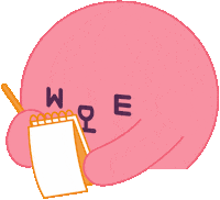 Pink Character Sticker