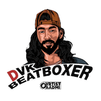 Guitar Drummer Sticker by Artist Aadmi